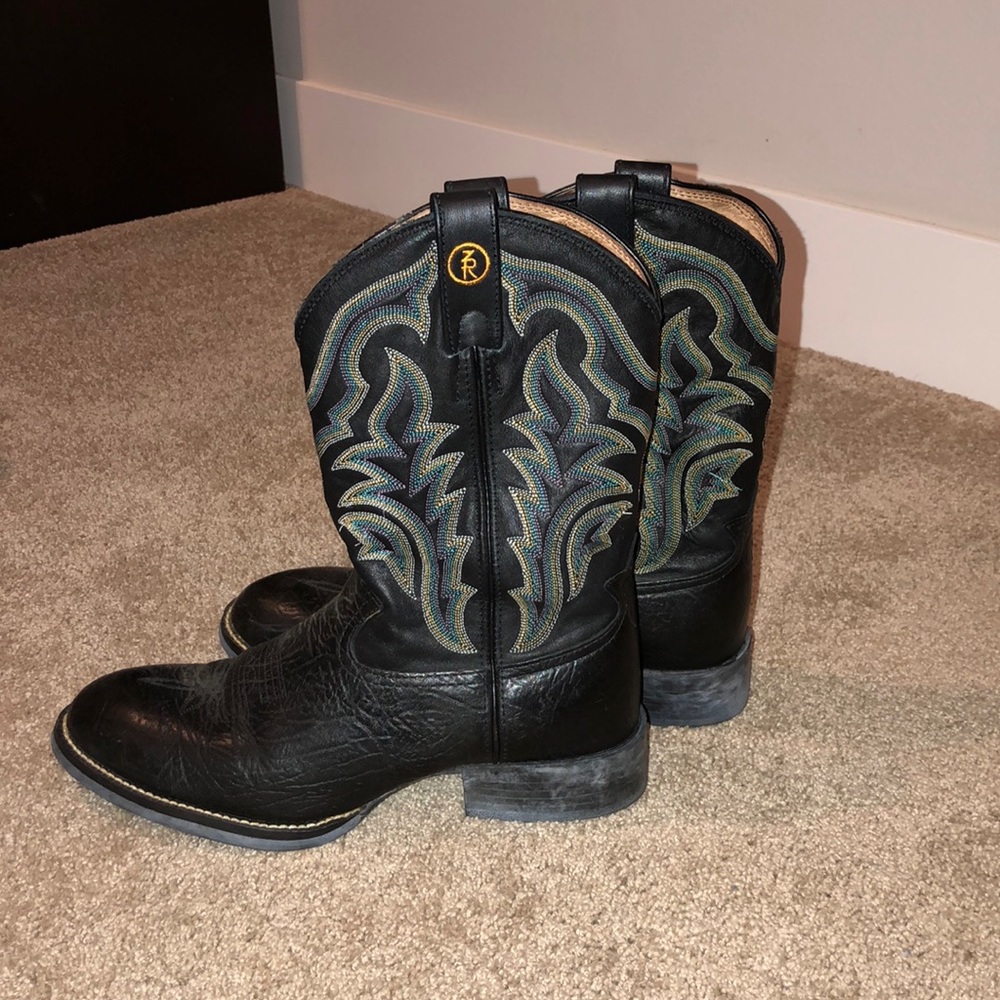Tony Lama black cowboy boots